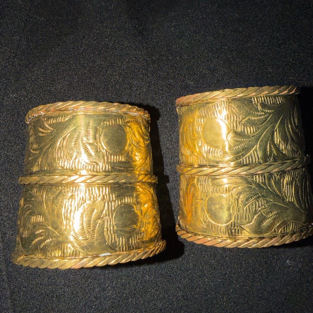 Victorian Cuff bracelets handmade vintage price is for both - Picture 5 of 7